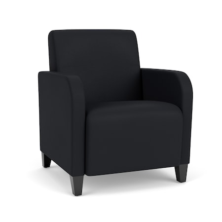 Siena Lounge Reception Guest Chair, Black, MD Black Upholstery